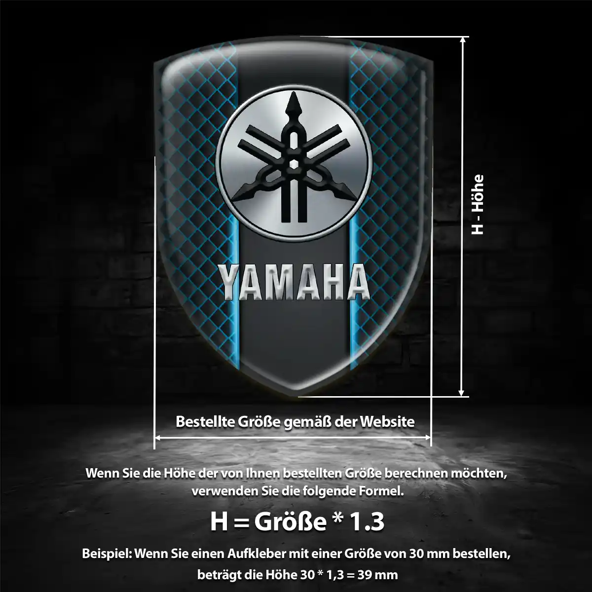 Yamaha Wappen Emblem Aufkleber Hohe Qualität