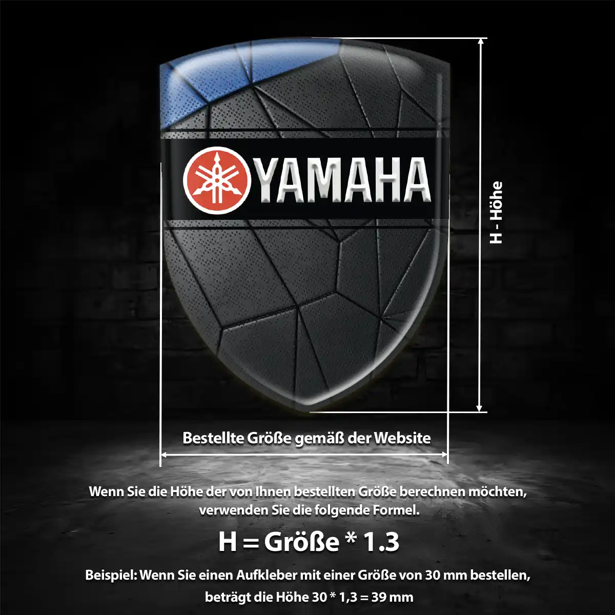 Yamaha Wappen Emblem Aufkleber Limitierte Auflage