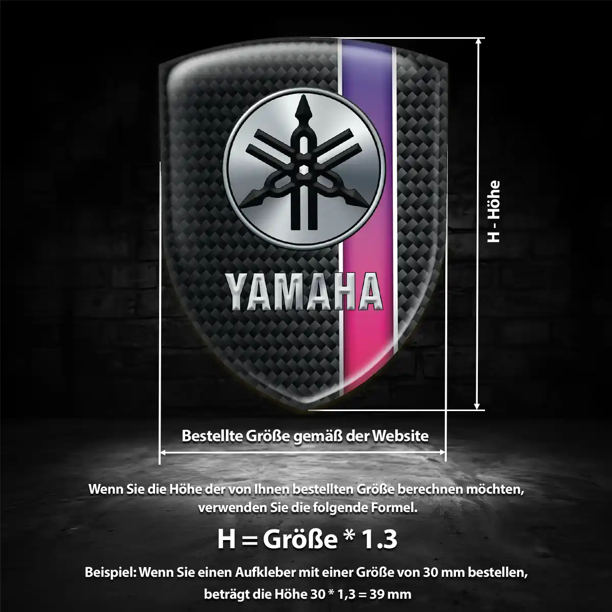 Yamaha Wappen Emblem Aufkleber Markenedition