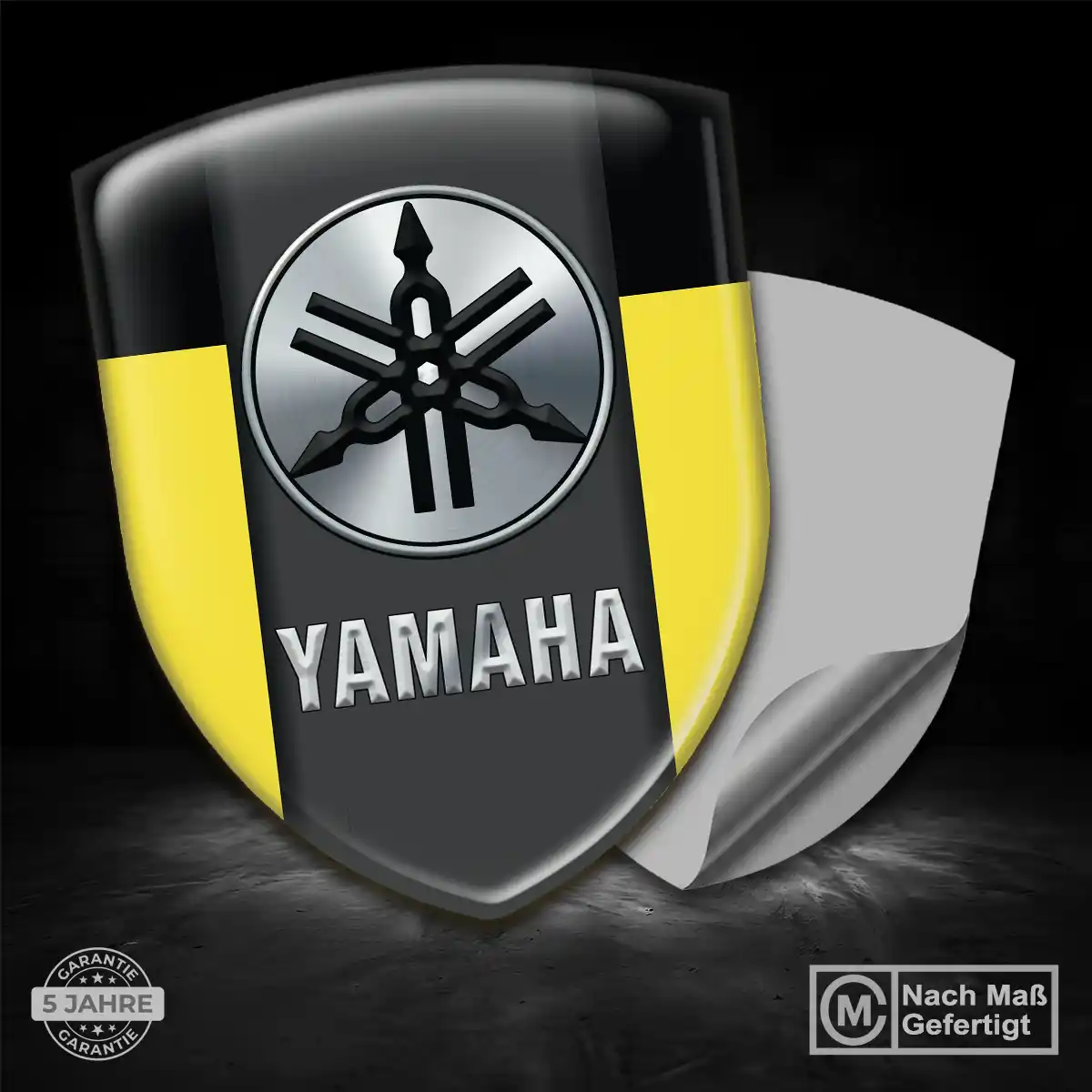 Yamaha Wappen Emblem Aufkleber Modernes Design