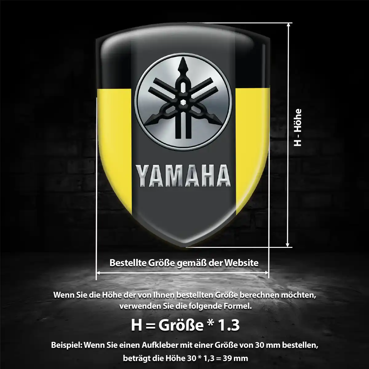 Yamaha Wappen Emblem Aufkleber Modernes Design