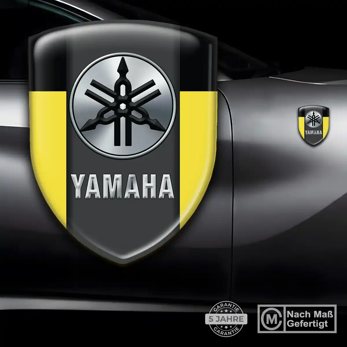 Yamaha Wappen Emblem Aufkleber Modernes Design