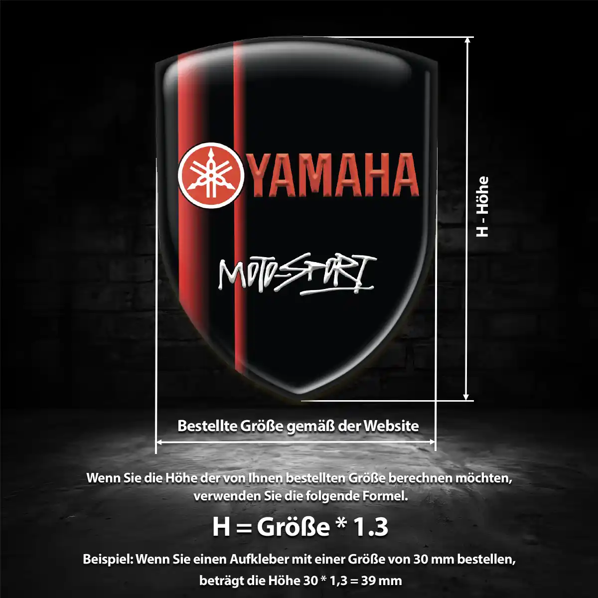 Yamaha Wappen Emblem Aufkleber Premiumqualität