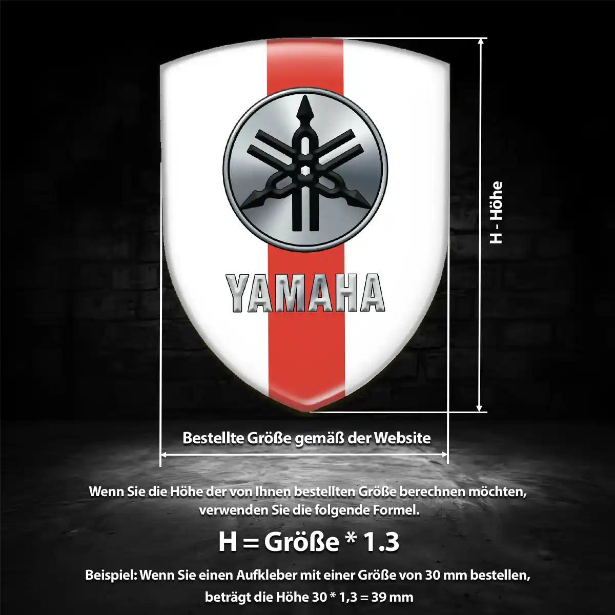 Yamaha Wappen Emblem Aufkleber Spitzenqualität