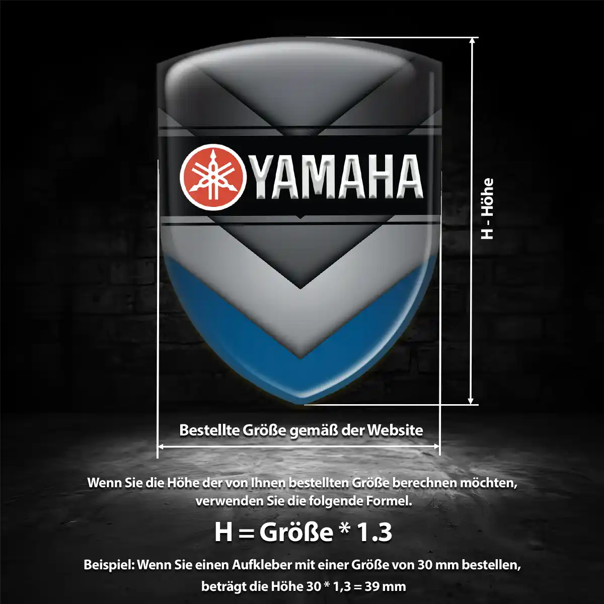 Yamaha Wappen Emblem Aufkleber Stilvolles Design