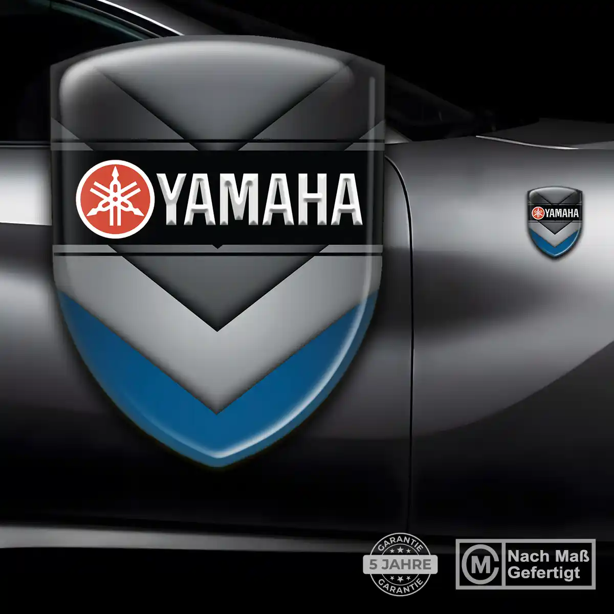 Yamaha Wappen Emblem Aufkleber Stilvolles Design