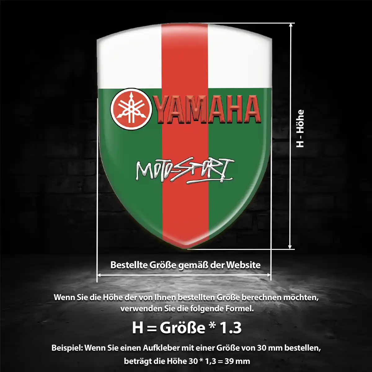 Yamaha Wappen Emblem Aufkleber Tuningfahrzeug