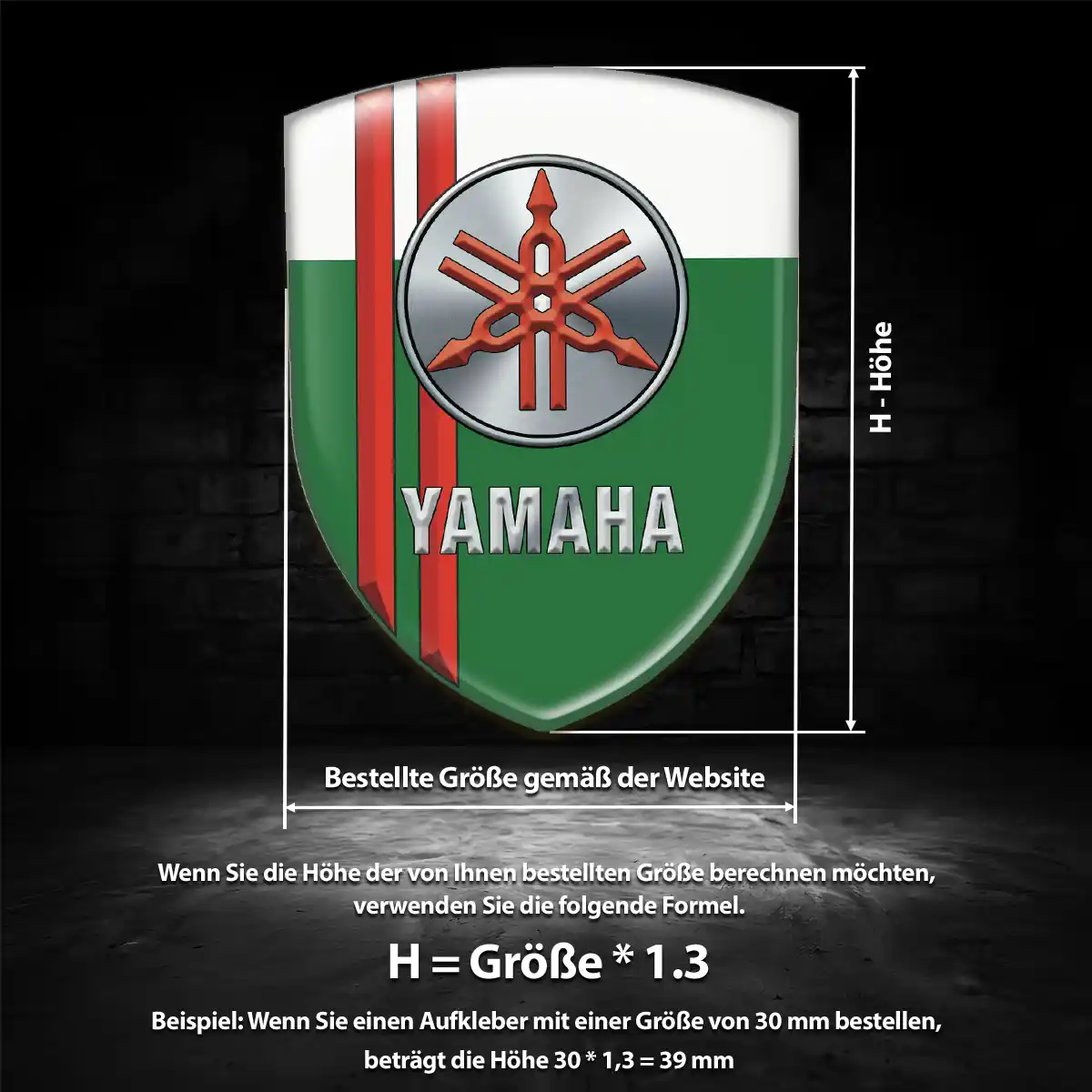 Yamaha Wappen Emblem Aufkleber Verlässliche Qualität