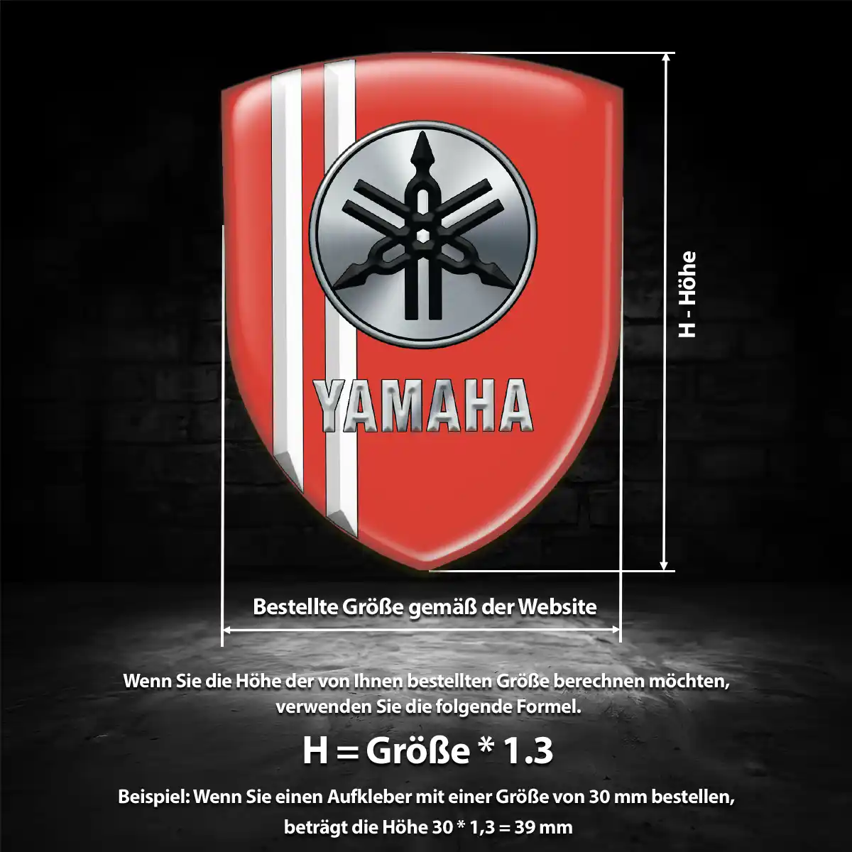 Yamaha Wappen Emblem Ausdrucksstarkes Design
