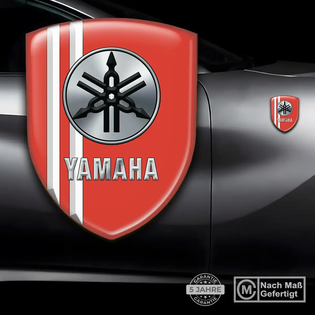 Yamaha Wappen Emblem Ausdrucksstarkes Design