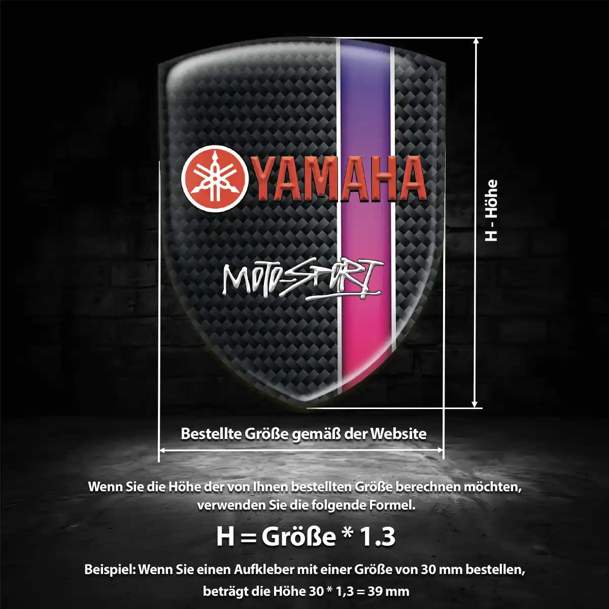 Yamaha Wappen Emblem Auto Erstklassige Qualität