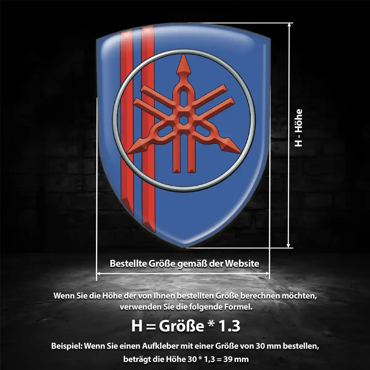 Yamaha Wappen Emblem Auto Hochwertiges Harz