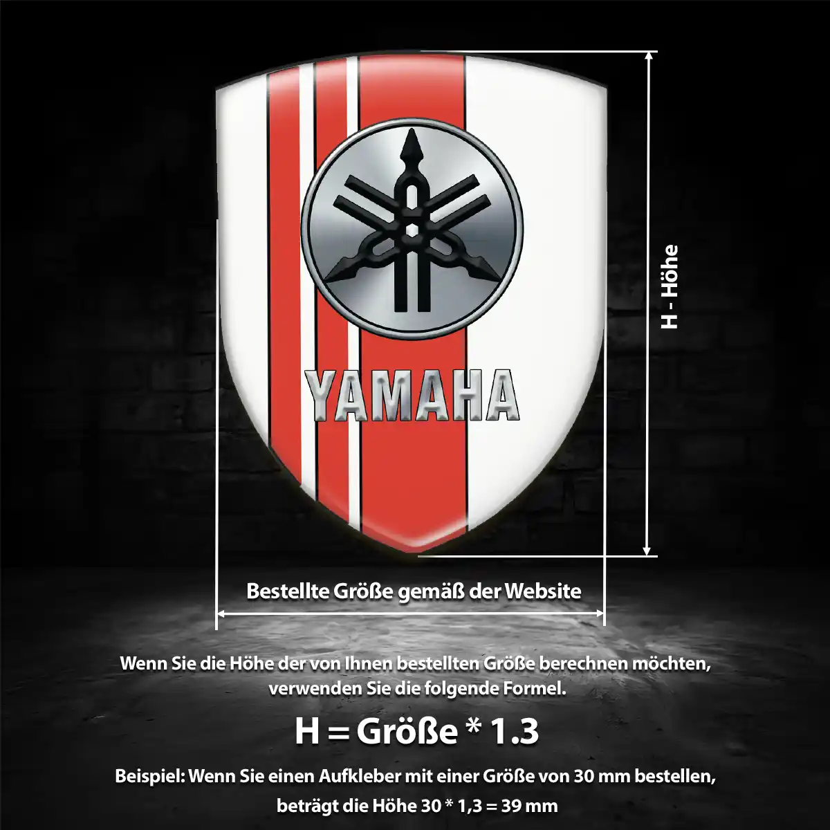 Yamaha Wappen Emblem Auto Tuningfahrzeug