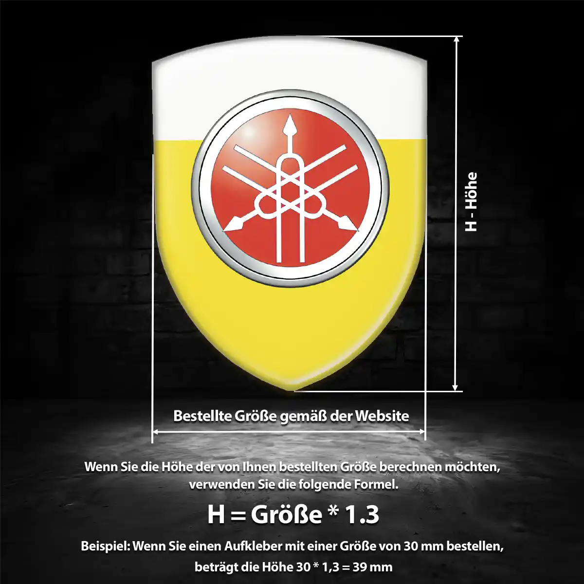 Yamaha Wappen Emblem Überzeugende Qualität