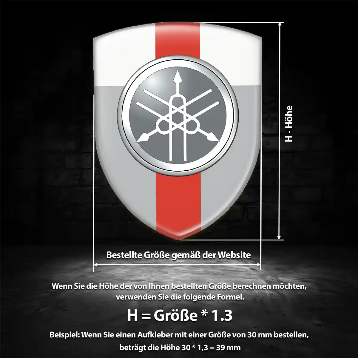 Yamaha Wappen Emblem Edles Design
