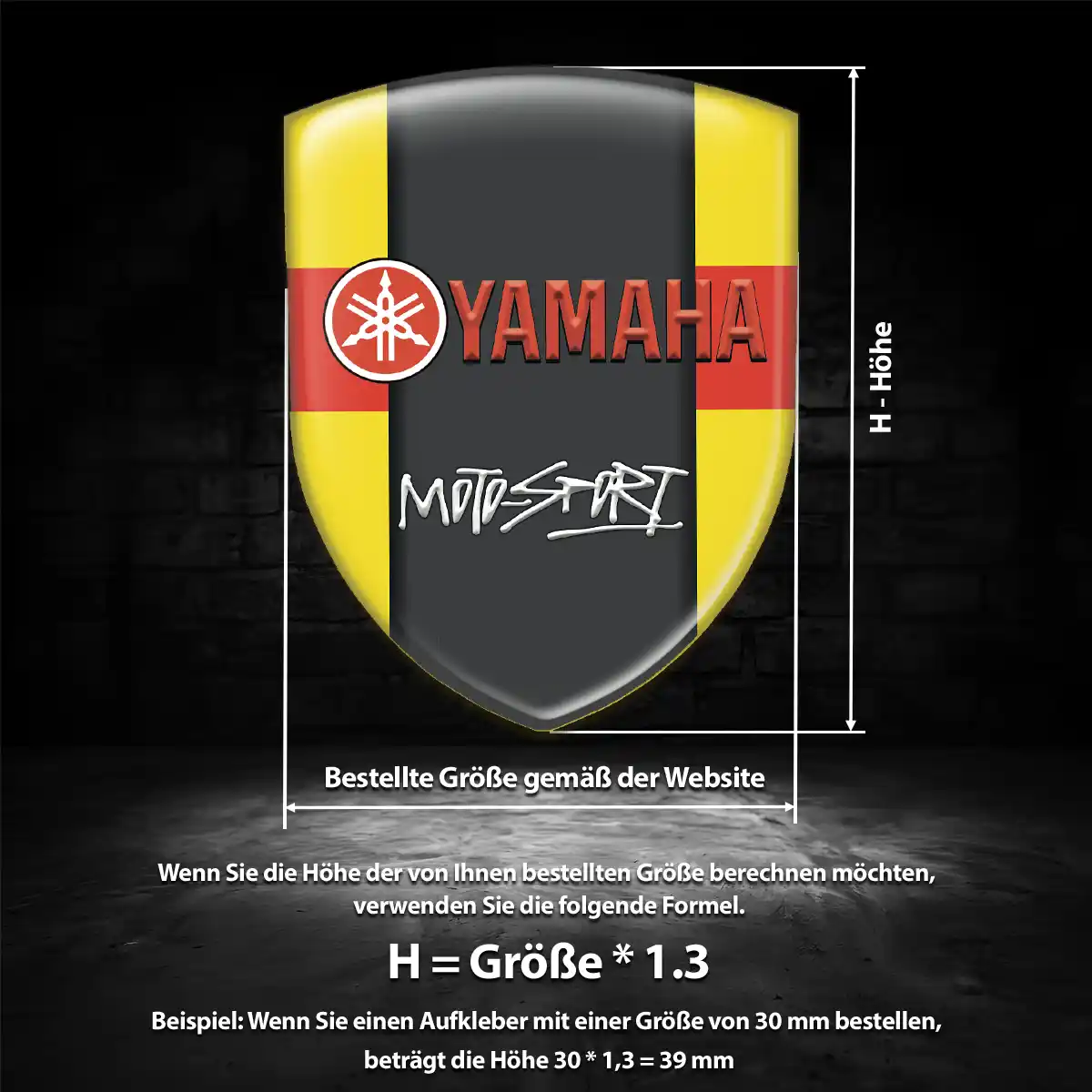 Yamaha Wappen Emblem Höchste Qualität