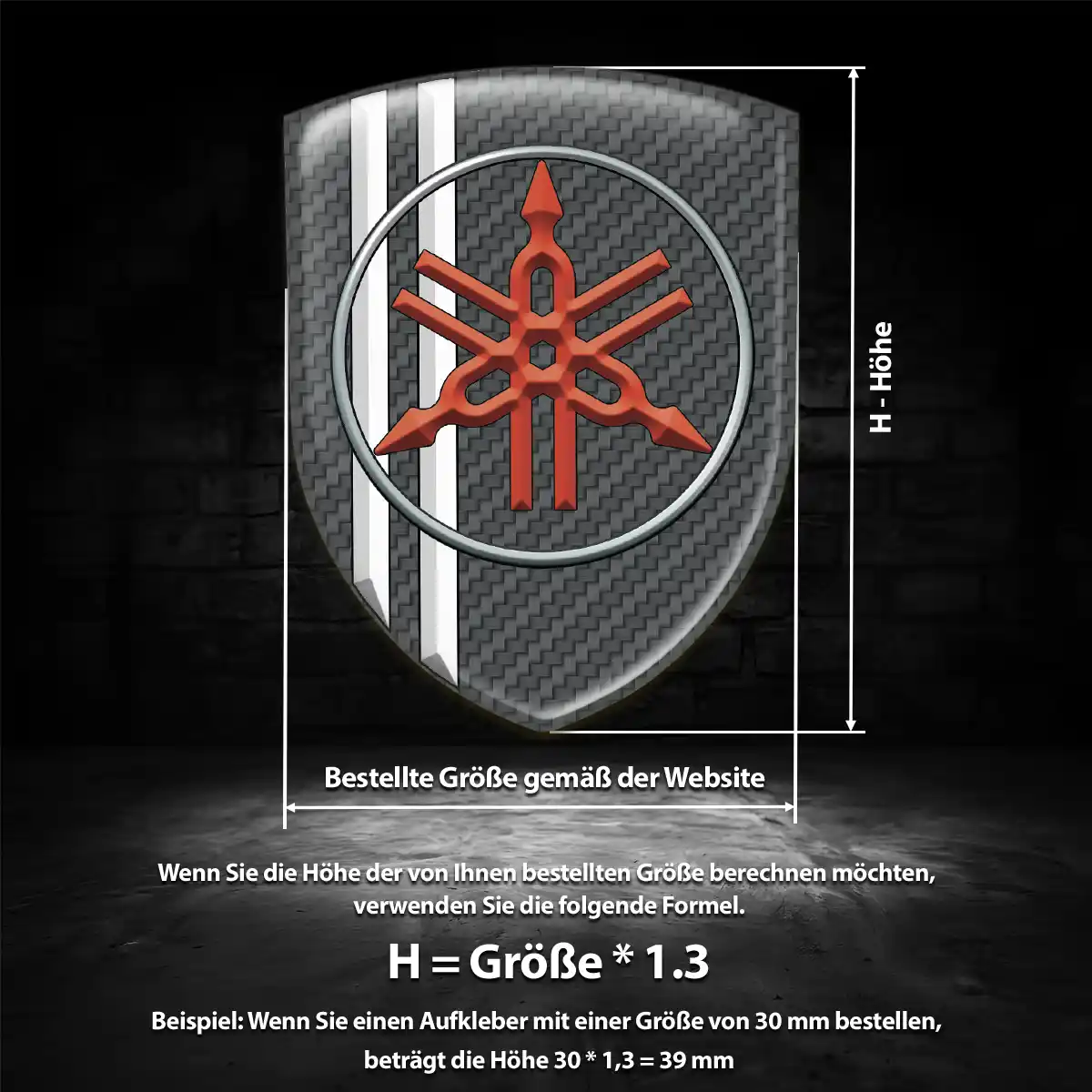 Yamaha Wappen Emblem Hohe Qualität