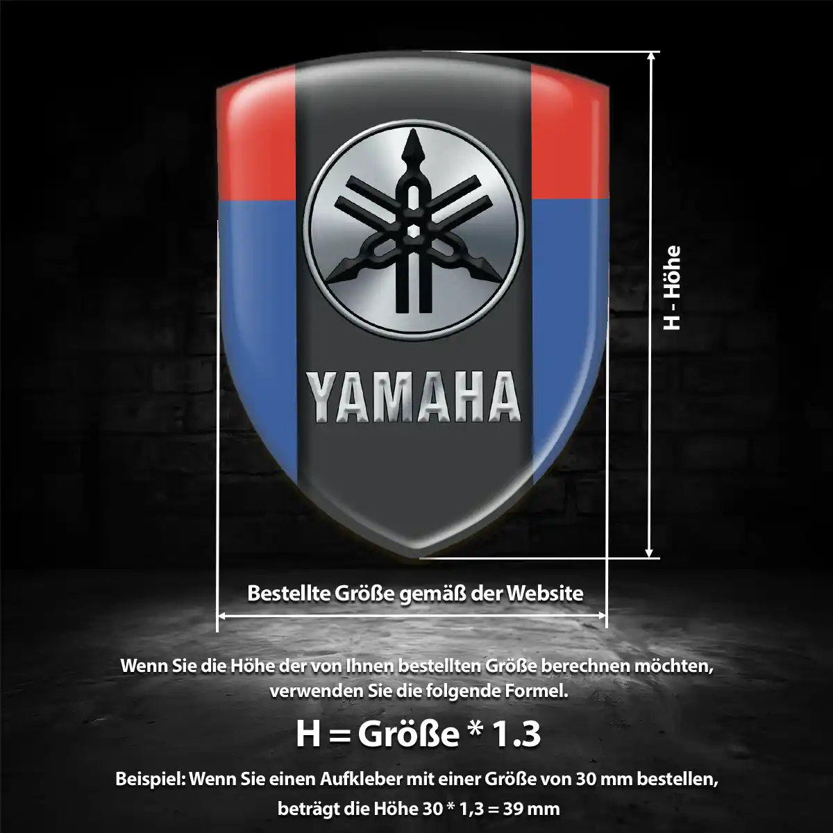 Yamaha Wappen Emblem Stilvolles Design