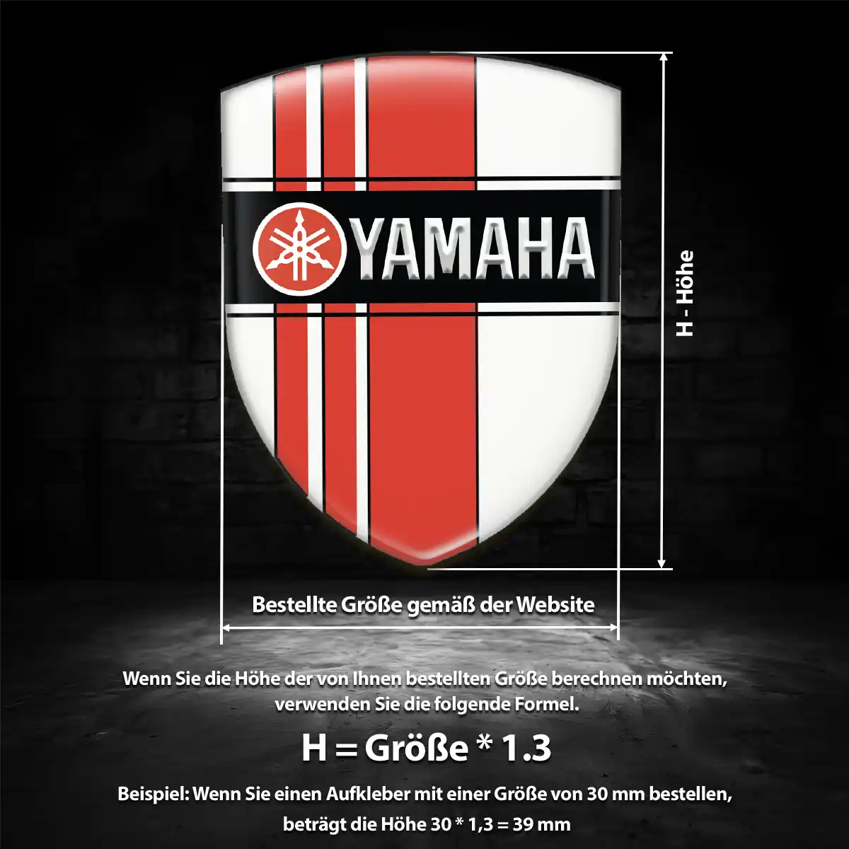 Yamaha Wappen Emblem Tuningfahrzeug